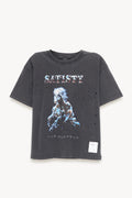 SATISFY AGED BLACK MOTHTECH WILD AND FREE T SHIRT