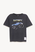 SATISFY AGED BLACK MONSTER TRUCK MOTHTECH T SHIRT
