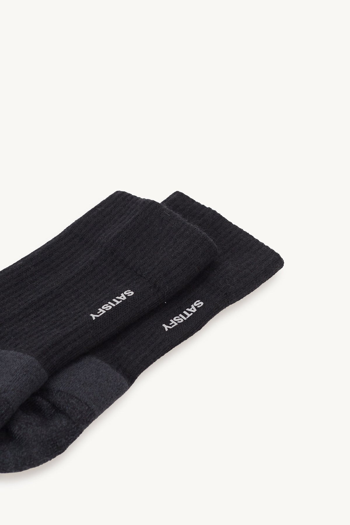 SATISFY BLACK MERINO NYLON TUBE SOCKS