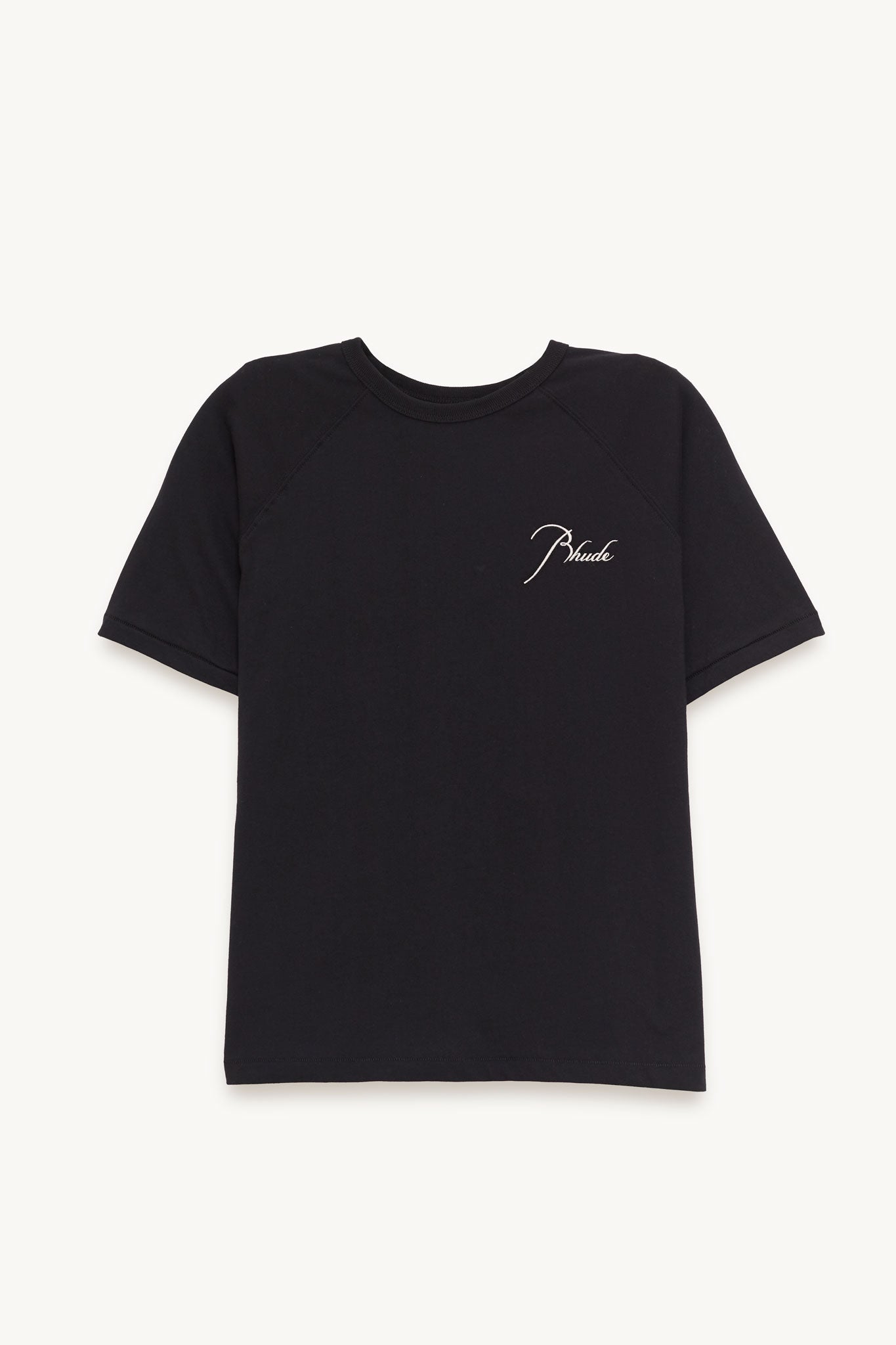 RHUDE BLACK CLASSIQUE RAGLAN T SHIRT