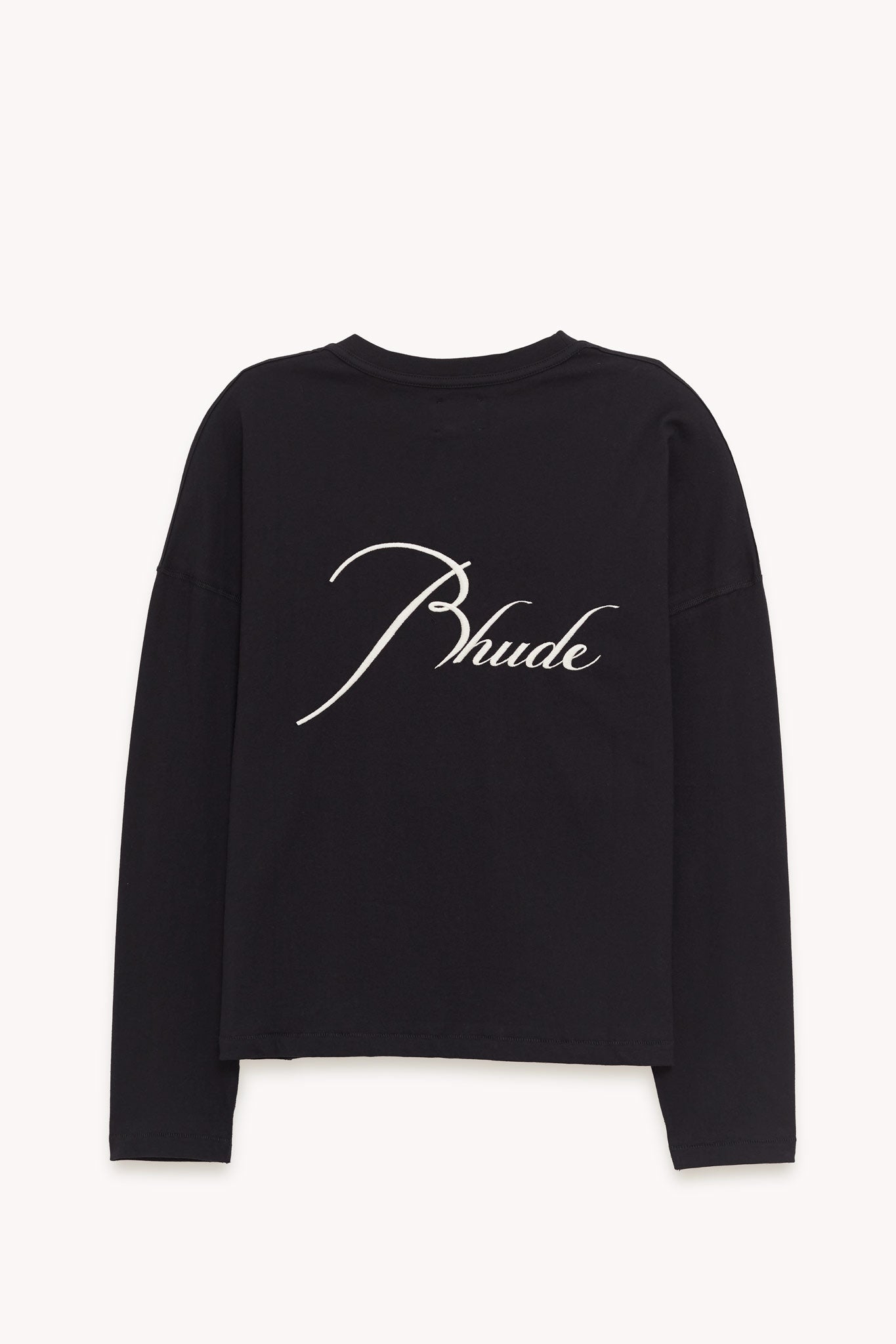 RHUDE BLACK CLASSIQUE REVERSE LS T SHIRT