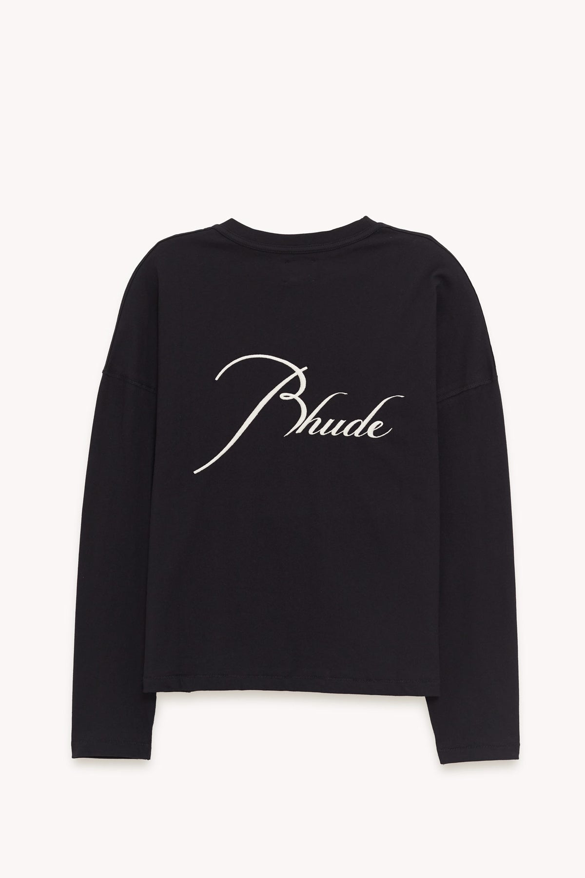 RHUDE BLACK CLASSIQUE REVERSE LS T SHIRT