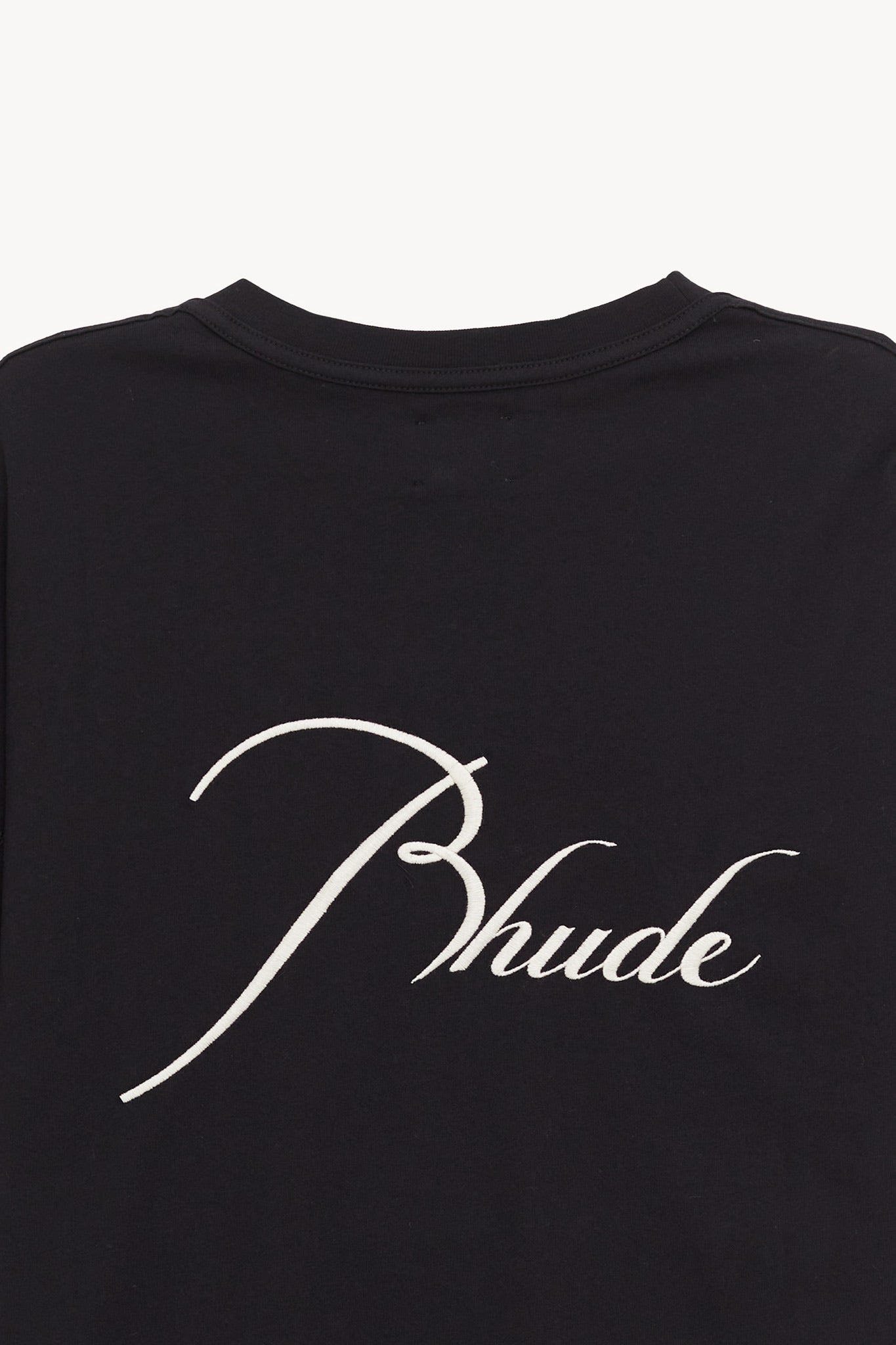 RHUDE BLACK CLASSIQUE REVERSE LS T SHIRT