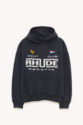 RHUDE VINTAGE BLACK RHUDE REGATTA CLUB HOODIE
