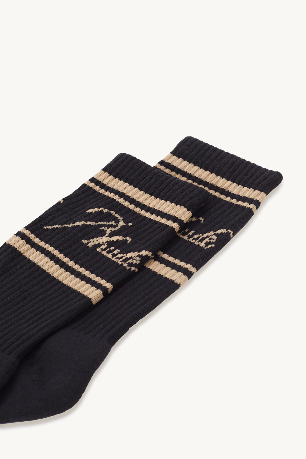 RHUDE BLACK GOLD RHUDE SCRIPT LOGO SOCK
