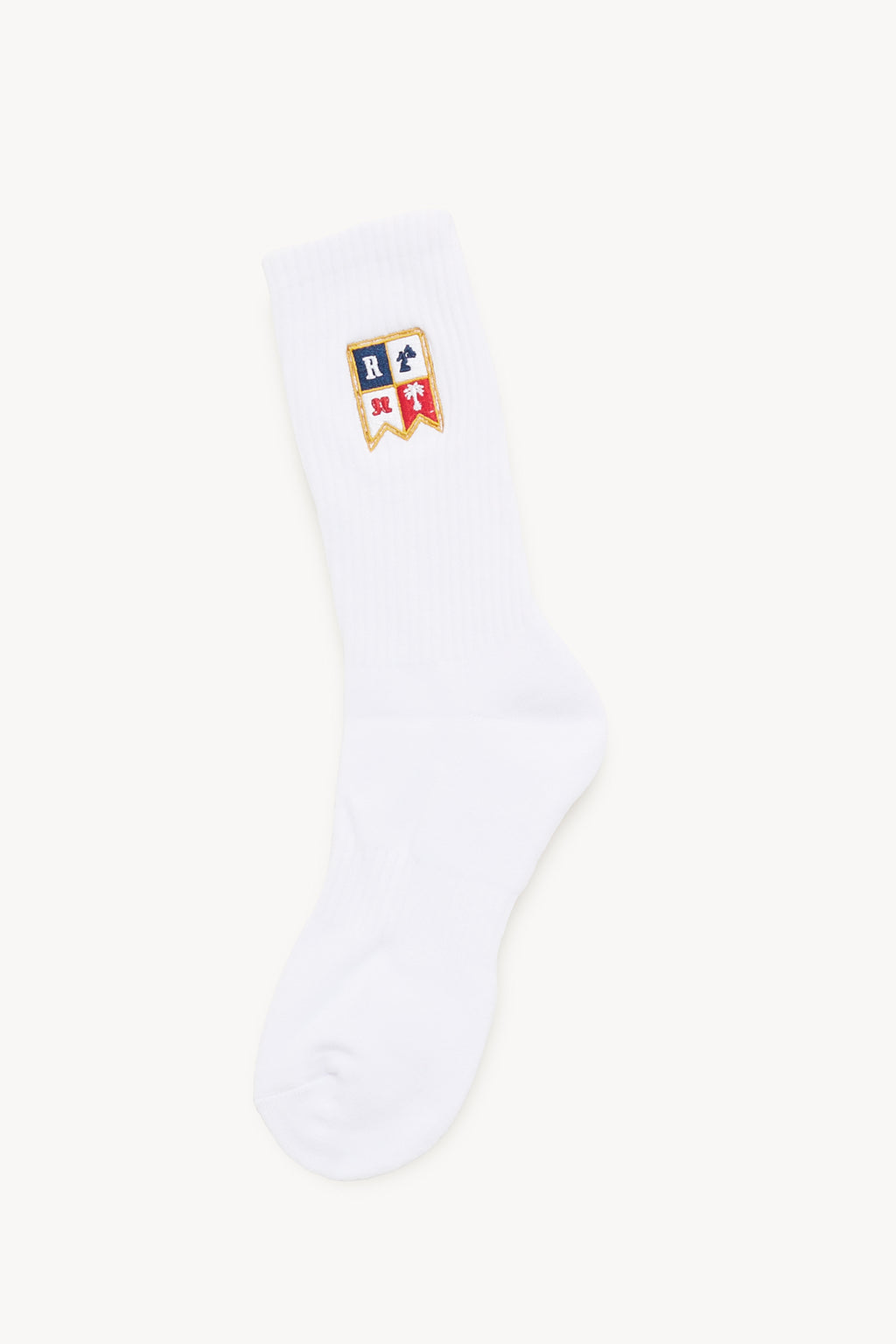 RHUDE WHITE MULTI HARBOR CREST SOCK