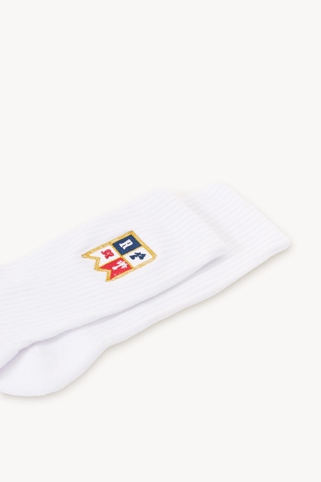 RHUDE WHITE MULTI HARBOR CREST SOCK