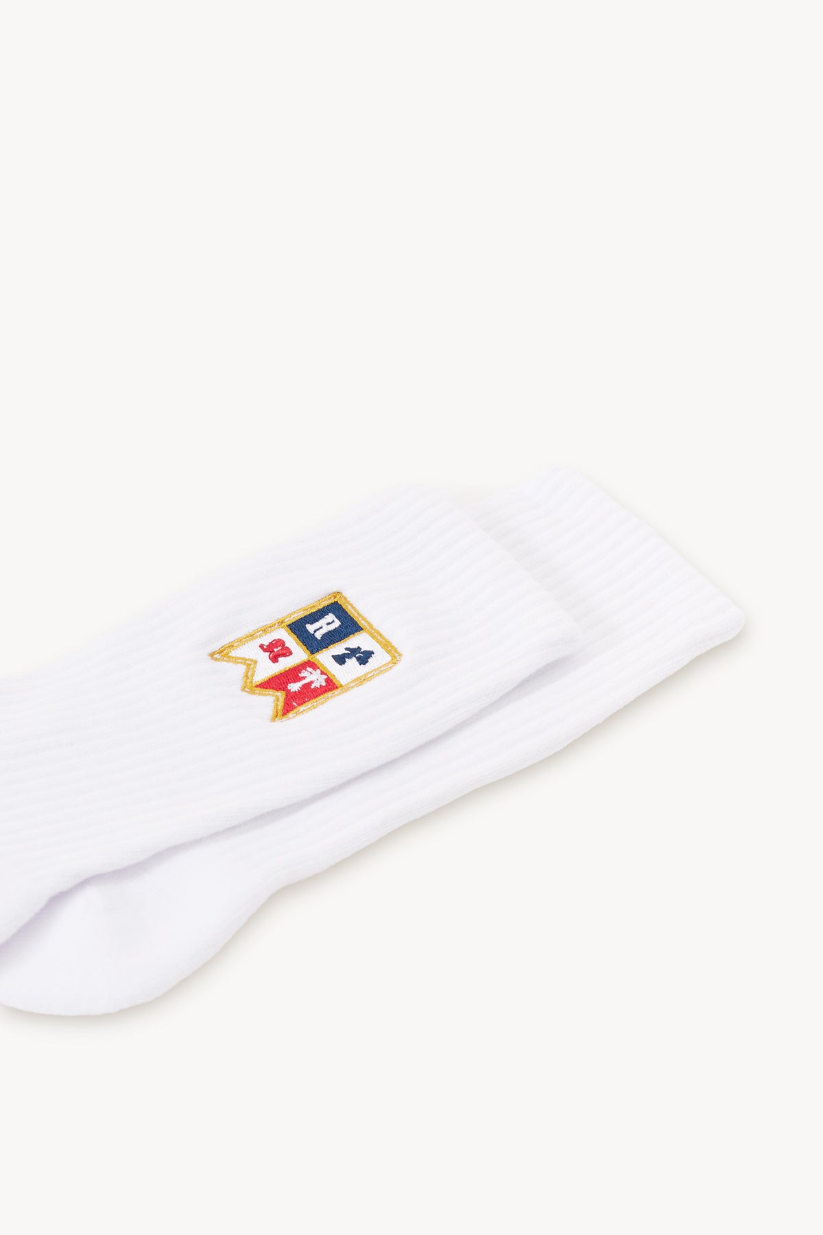 RHUDE WHITE MULTI HARBOR CREST SOCK
