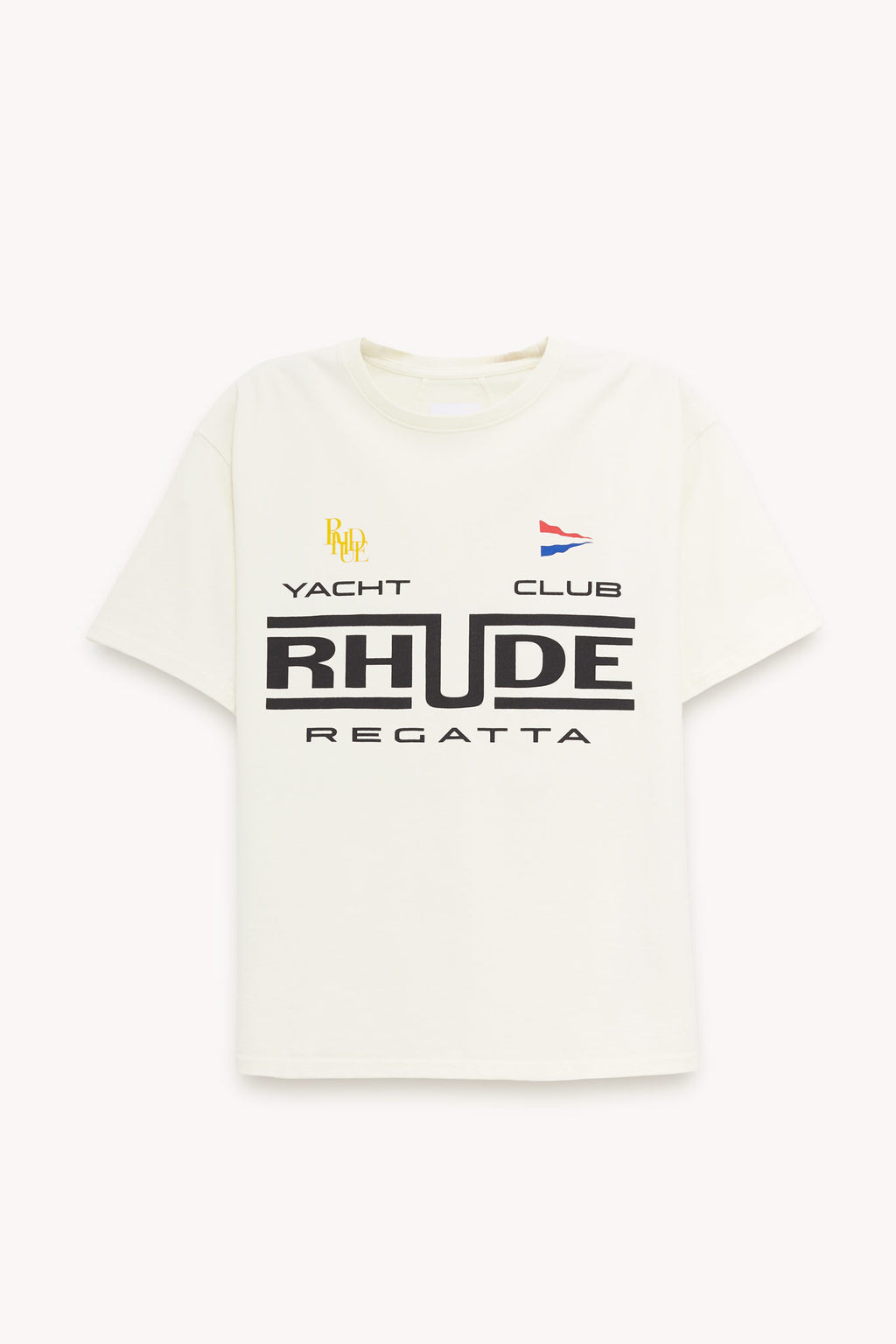RHUDE VINTAGE WHITE RHUDE REGATTA CLUB T SHIRT