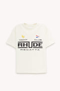 RHUDE VINTAGE WHITE RHUDE REGATTA CLUB T SHIRT