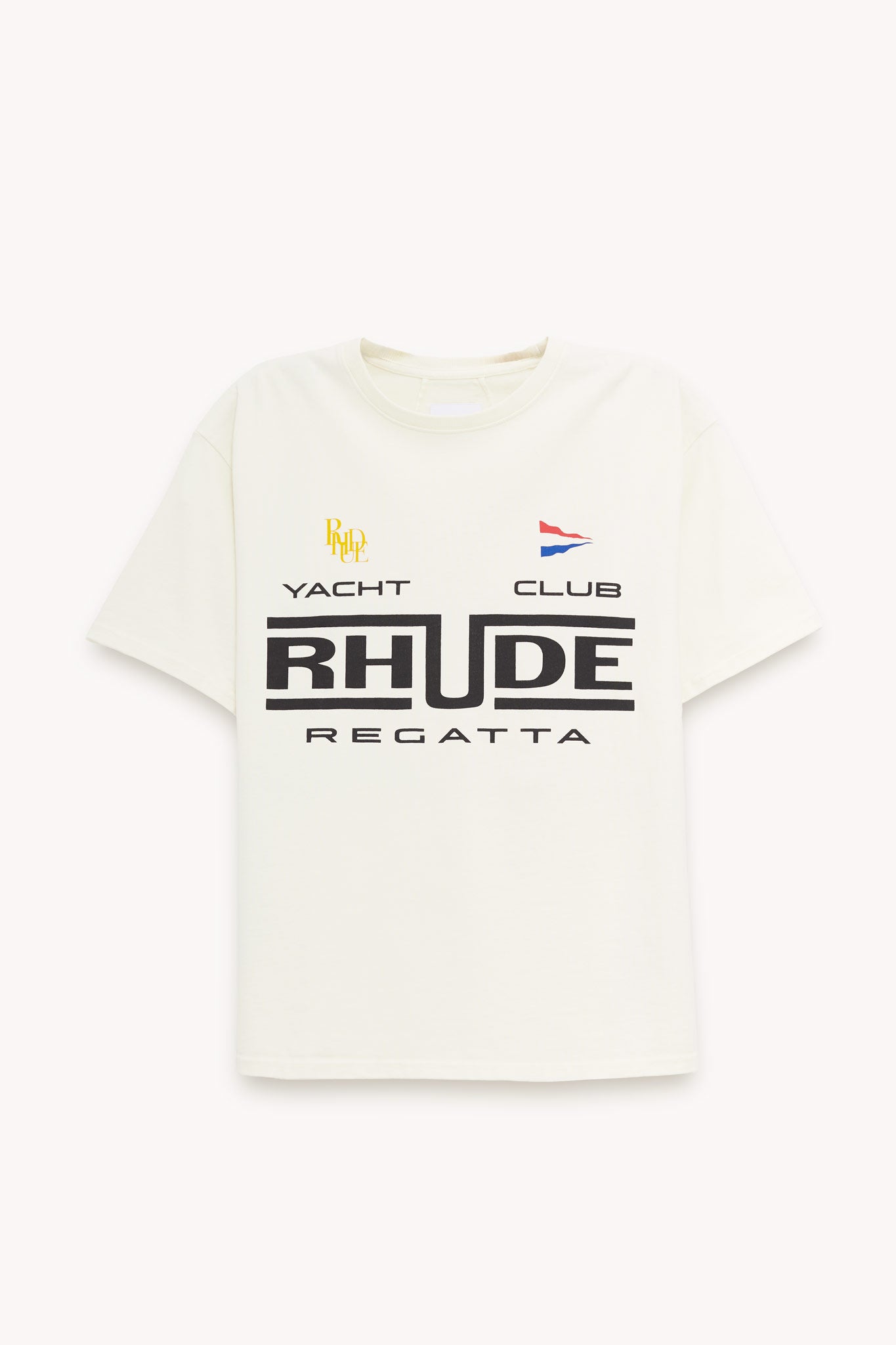RHUDE VINTAGE WHITE RHUDE REGATTA CLUB T SHIRT