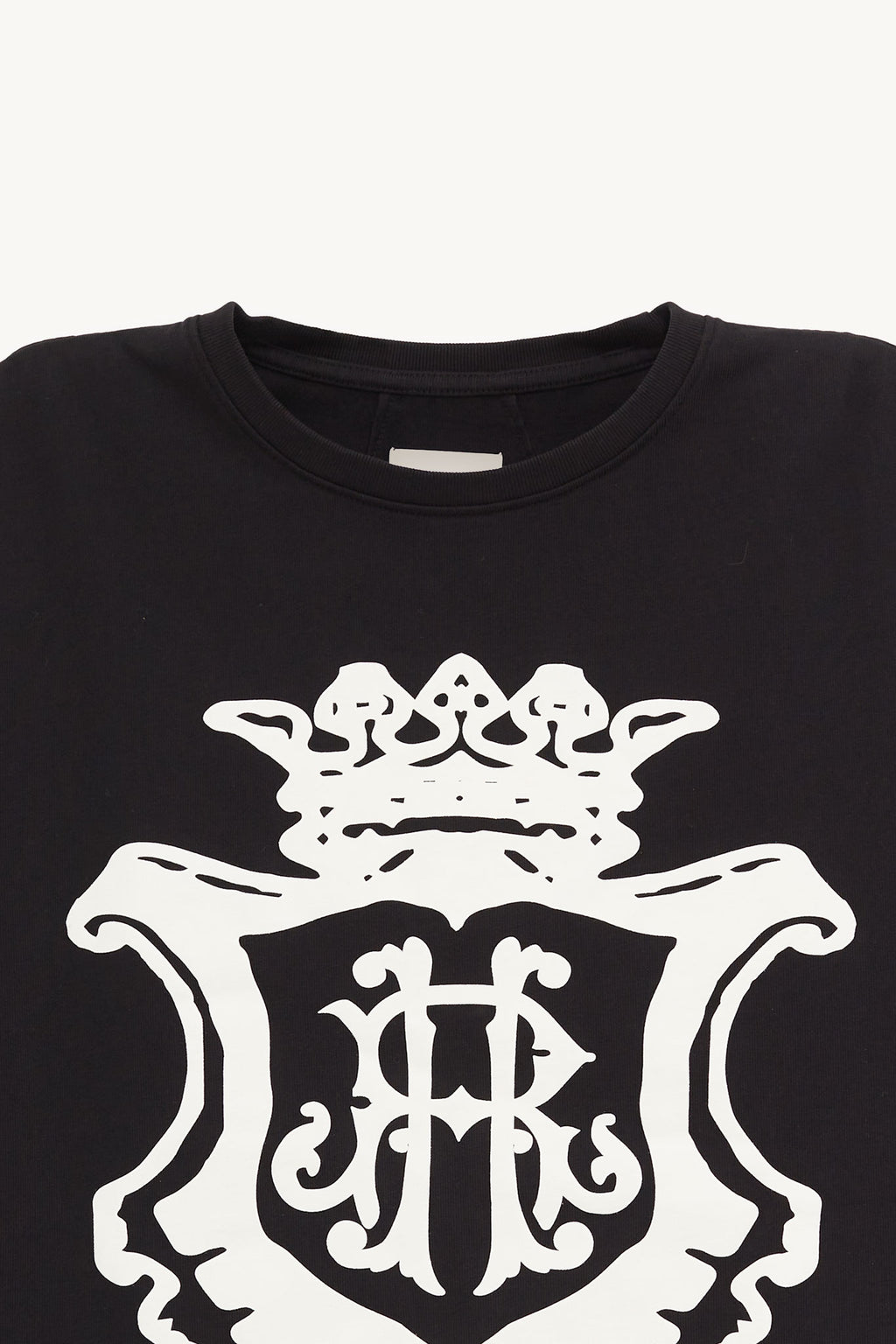 RHUDE BLACK OVERSIZED CHATEAU CREST T SHIRT