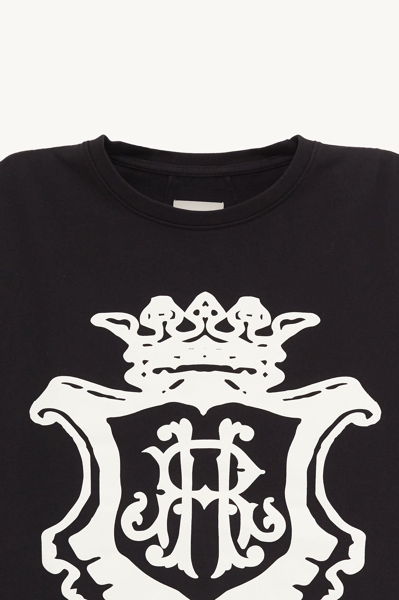 RHUDE BLACK OVERSIZED CHATEAU CREST T SHIRT