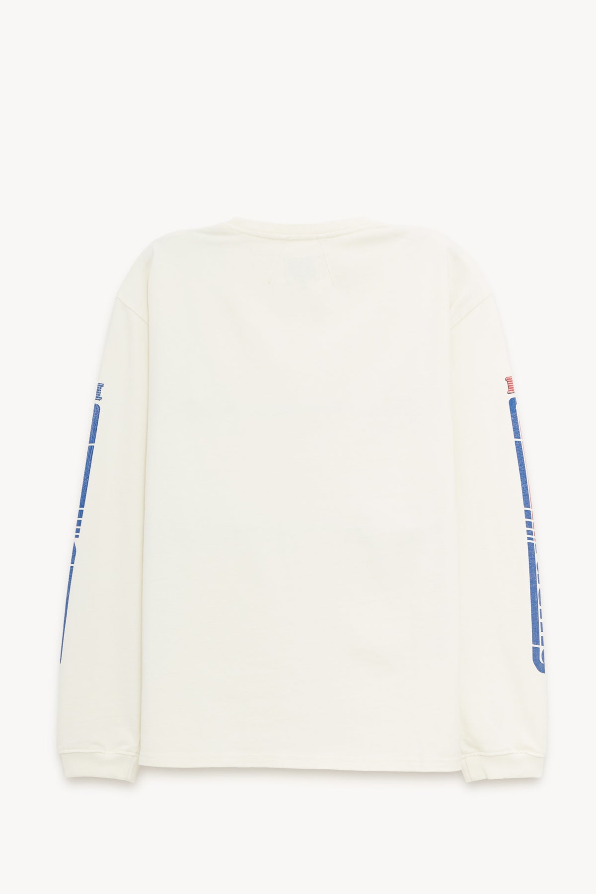 RHUDE VINTAGE WHITE SPLIT PETROL LOGO LS T SHIRT