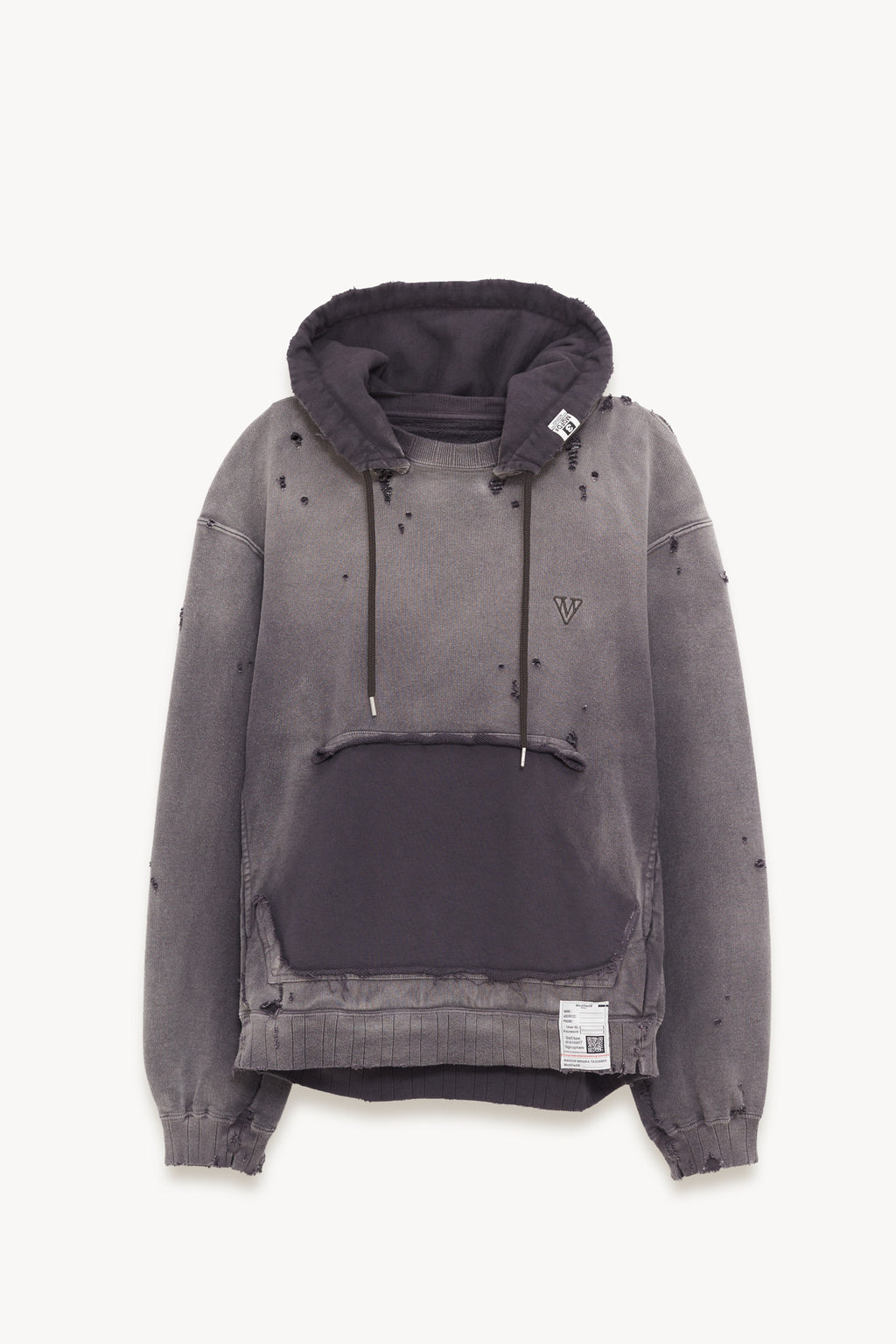 MAISON MIHARA YASUHIRO BLACK SUN FADED HOODIE