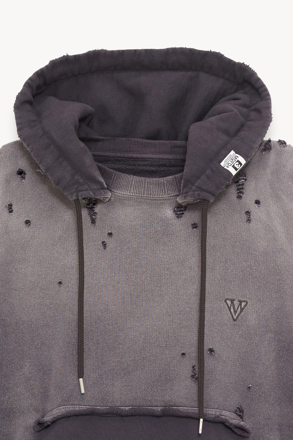 MAISON MIHARA YASUHIRO BLACK SUN FADED HOODIE