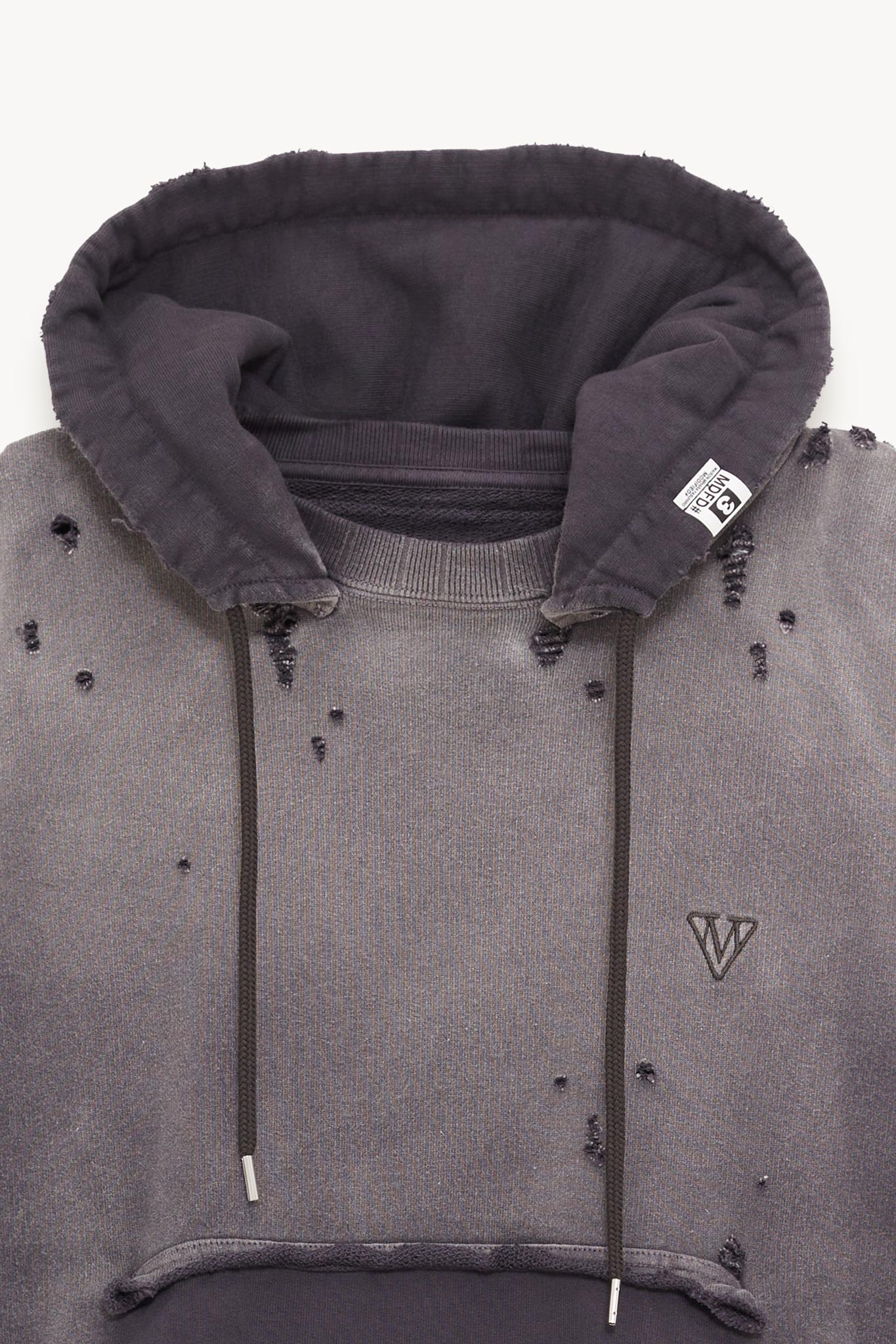 MAISON MIHARA YASUHIRO BLACK SUN FADED HOODIE