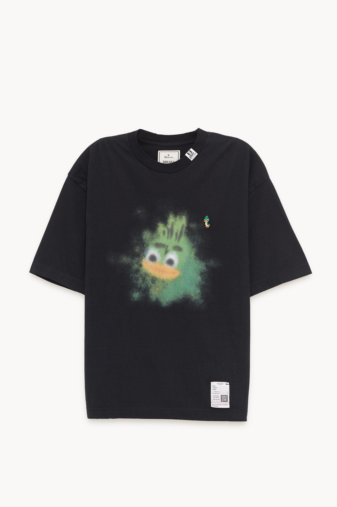 MAISON MIHARA YASUHIRO BLACK LEON PRINTED T SHIRT