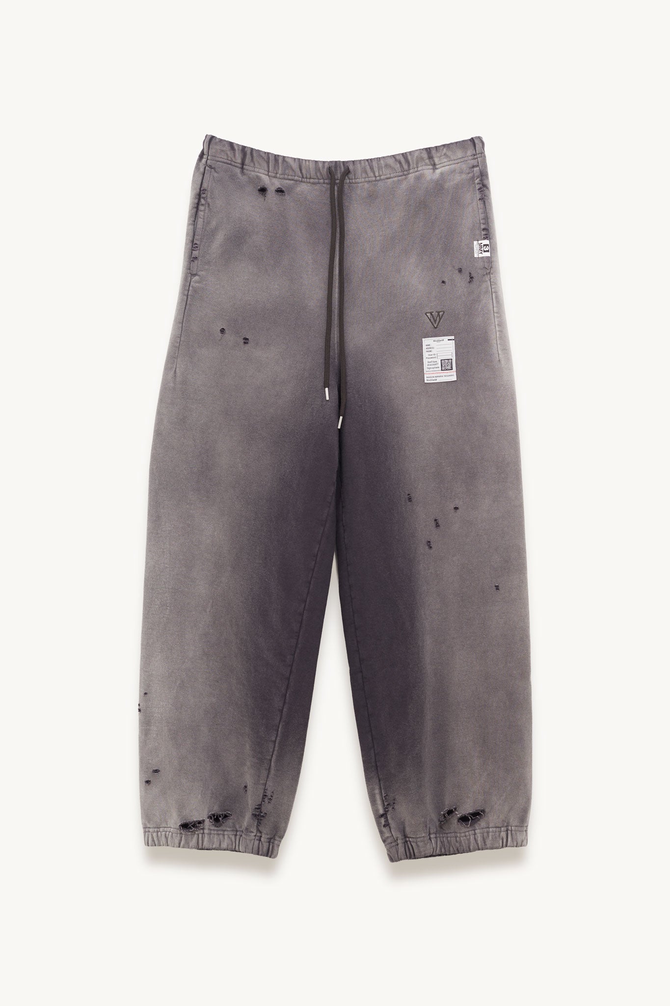 MAISON MIHARA YASUHIRO BLACK SUN FADED PANTS