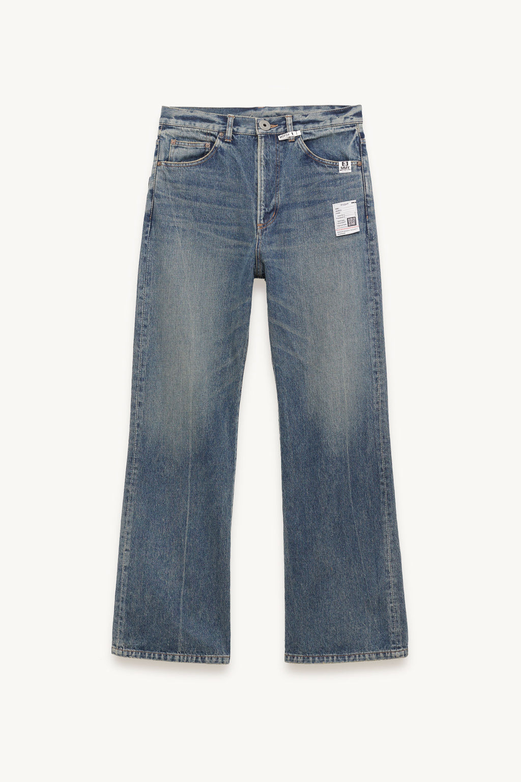 MAISON MIHARA YASUHIRO BLUE FLARE TAPERED JEANS