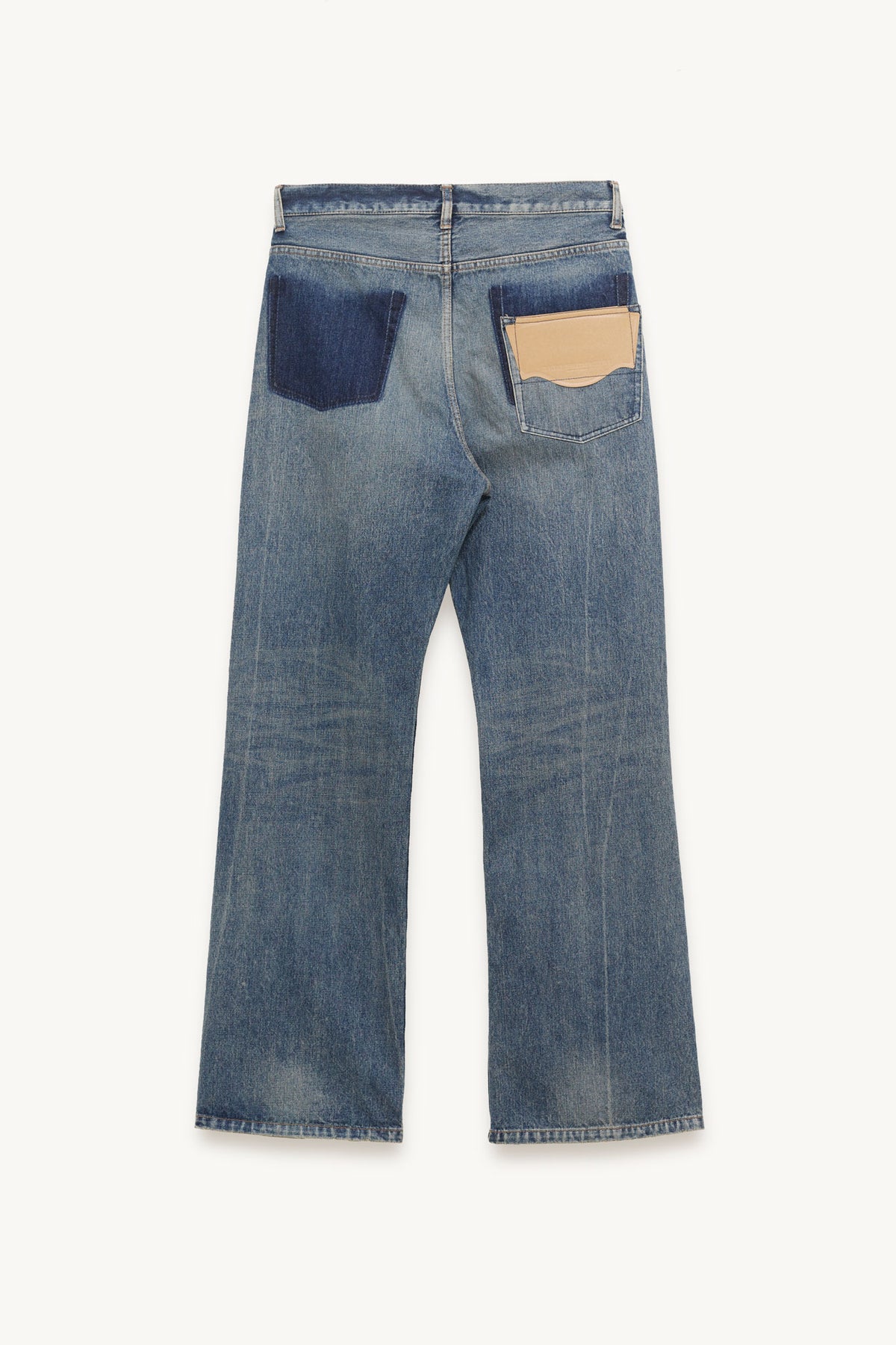 MAISON MIHARA YASUHIRO BLUE FLARE TAPERED JEANS
