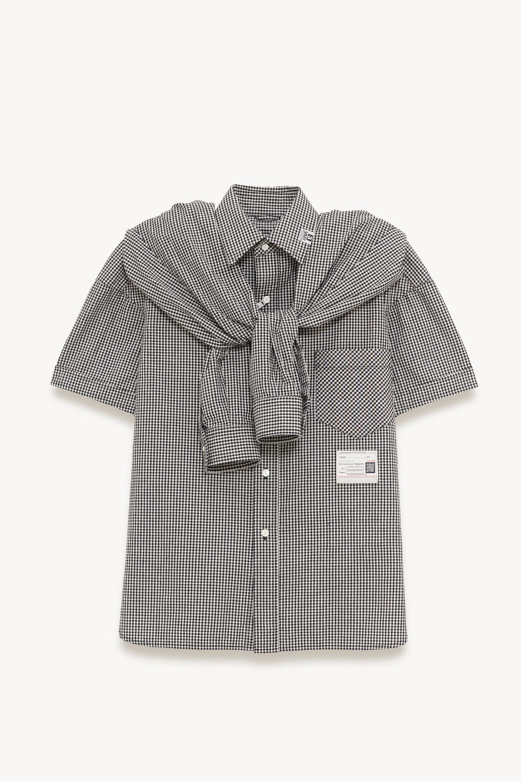MAISON MIHARA YASUHIRO GREY SHAWL LAYERED SHIRT