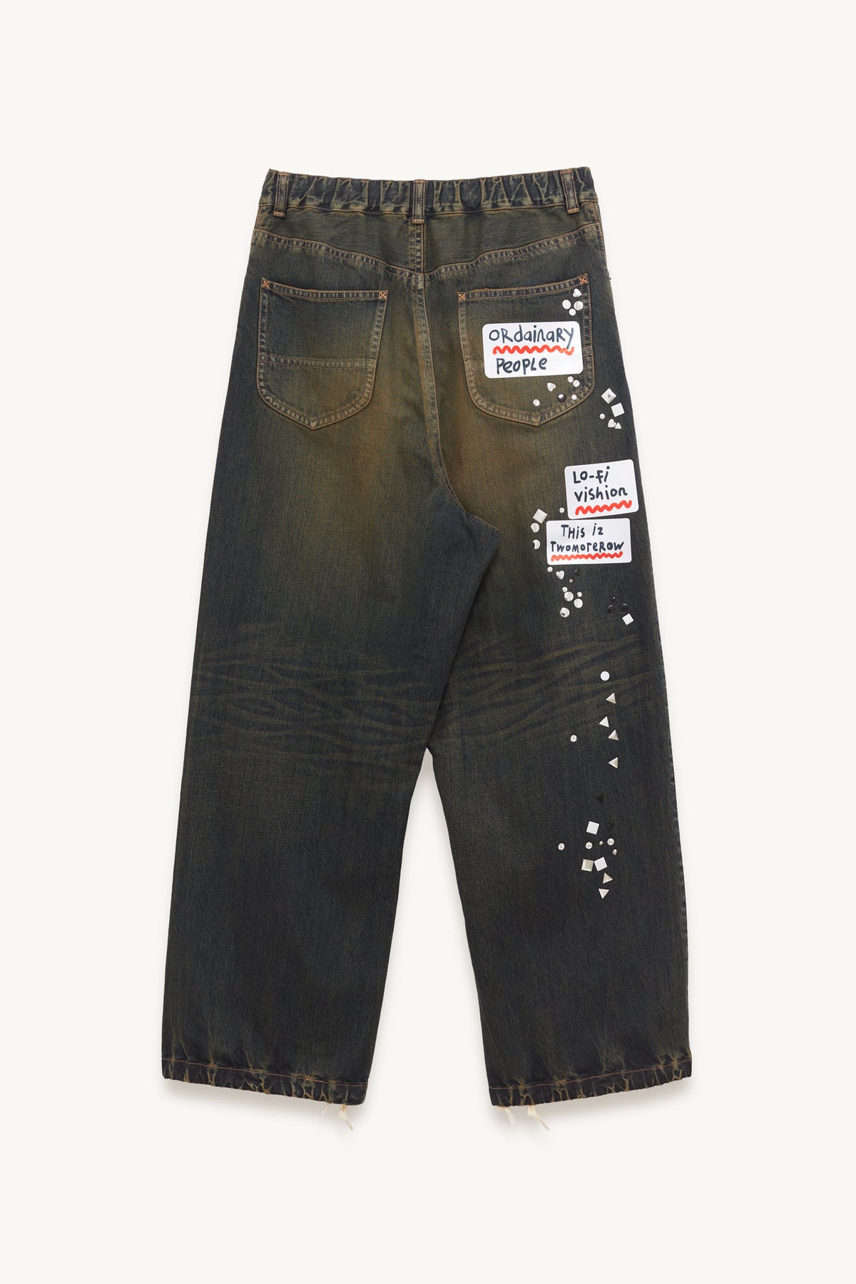 MAISON MIHARA YASUHIRO BLUE STICKER JEANS