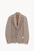 MAISON MIHARA YASUHIRO BEIGE LAYERED BLAZER