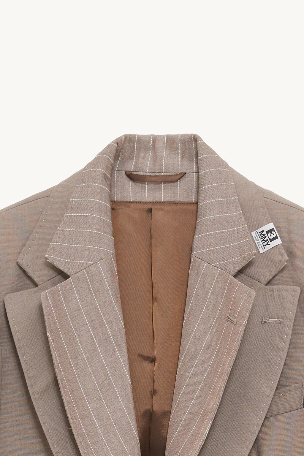 MAISON MIHARA YASUHIRO BEIGE LAYERED BLAZER