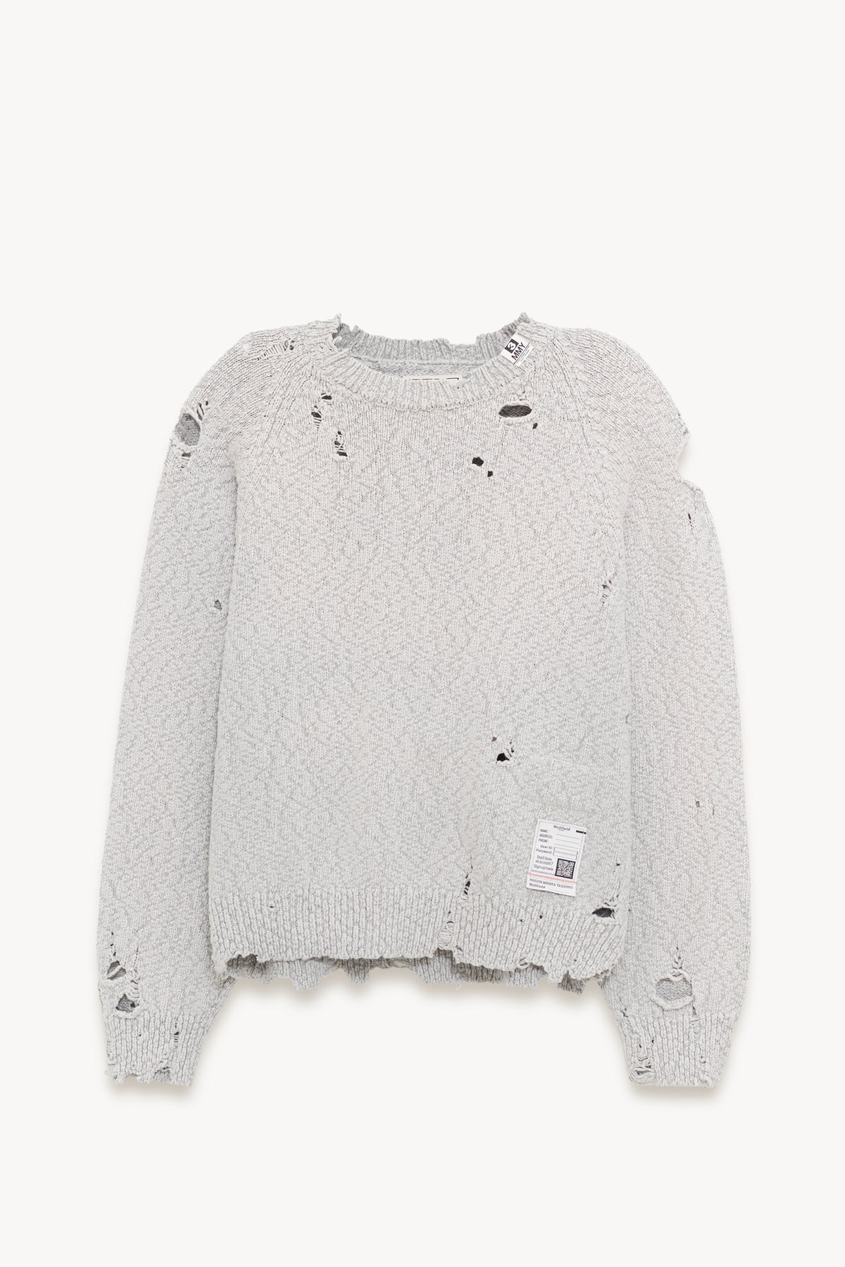 MAISON MIHARA YASUHIRO BEIGE SUN FADED KNIT PULLOVER