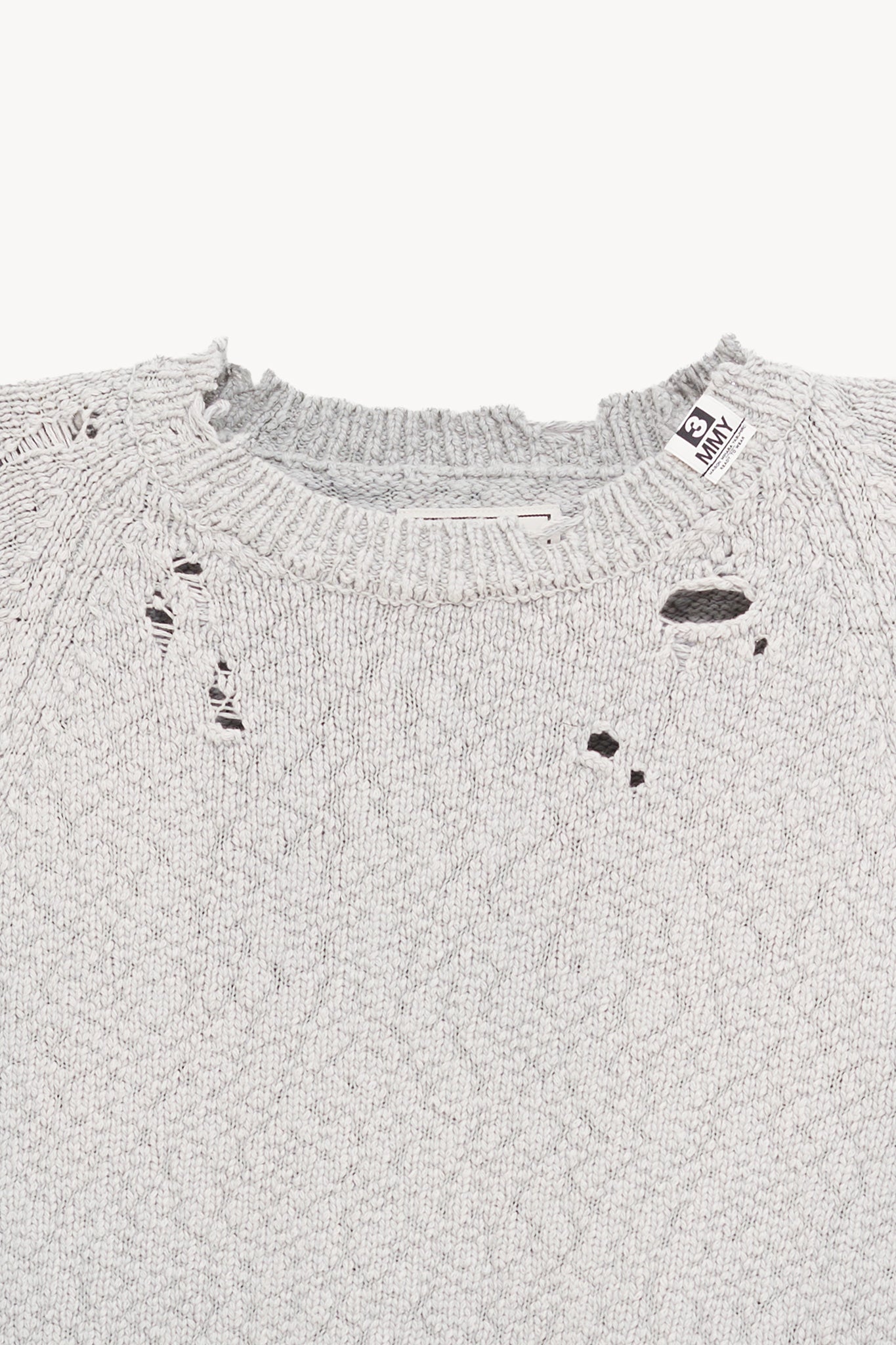 MAISON MIHARA YASUHIRO BEIGE SUN FADED KNIT PULLOVER