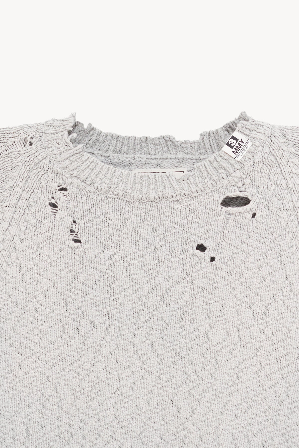 MAISON MIHARA YASUHIRO BEIGE SUN FADED KNIT PULLOVER