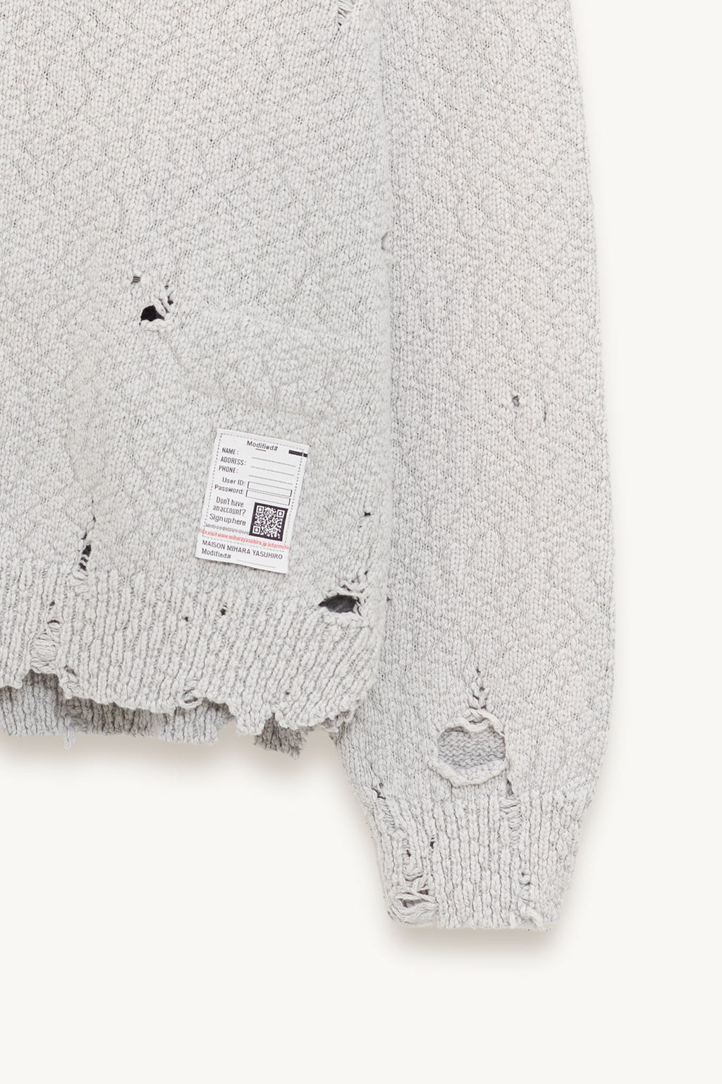 MAISON MIHARA YASUHIRO BEIGE SUN FADED KNIT PULLOVER