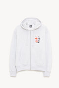 STUSSY ASH GREY TALL DICE ZIP UP HOODIE