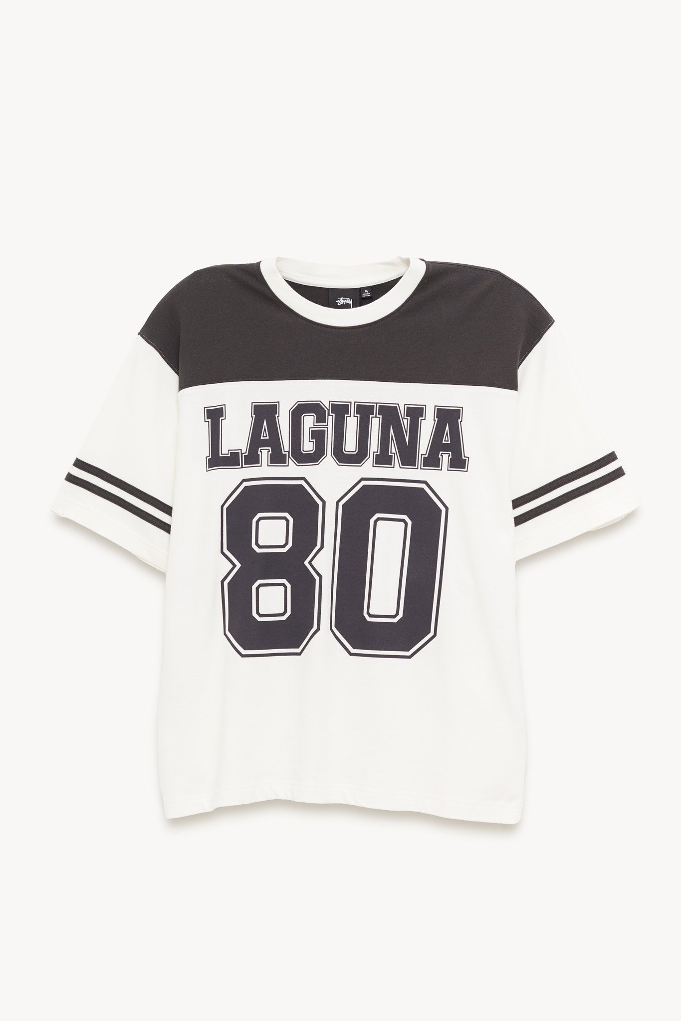 STUSSY STUSSY BLACK WHITE LAGUNA T SHIRT