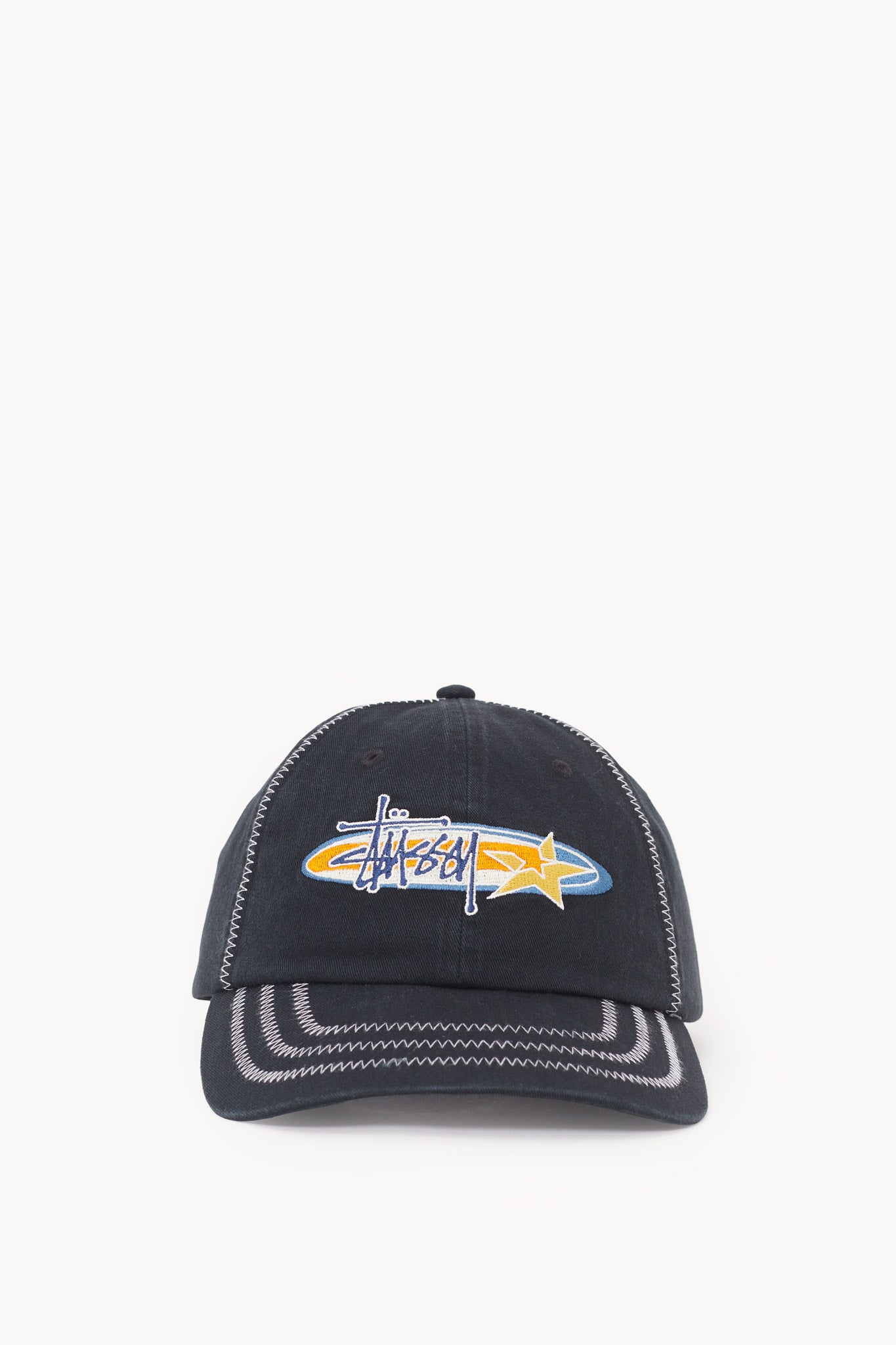 STUSSY BLACK LP OVAL STAR CAP