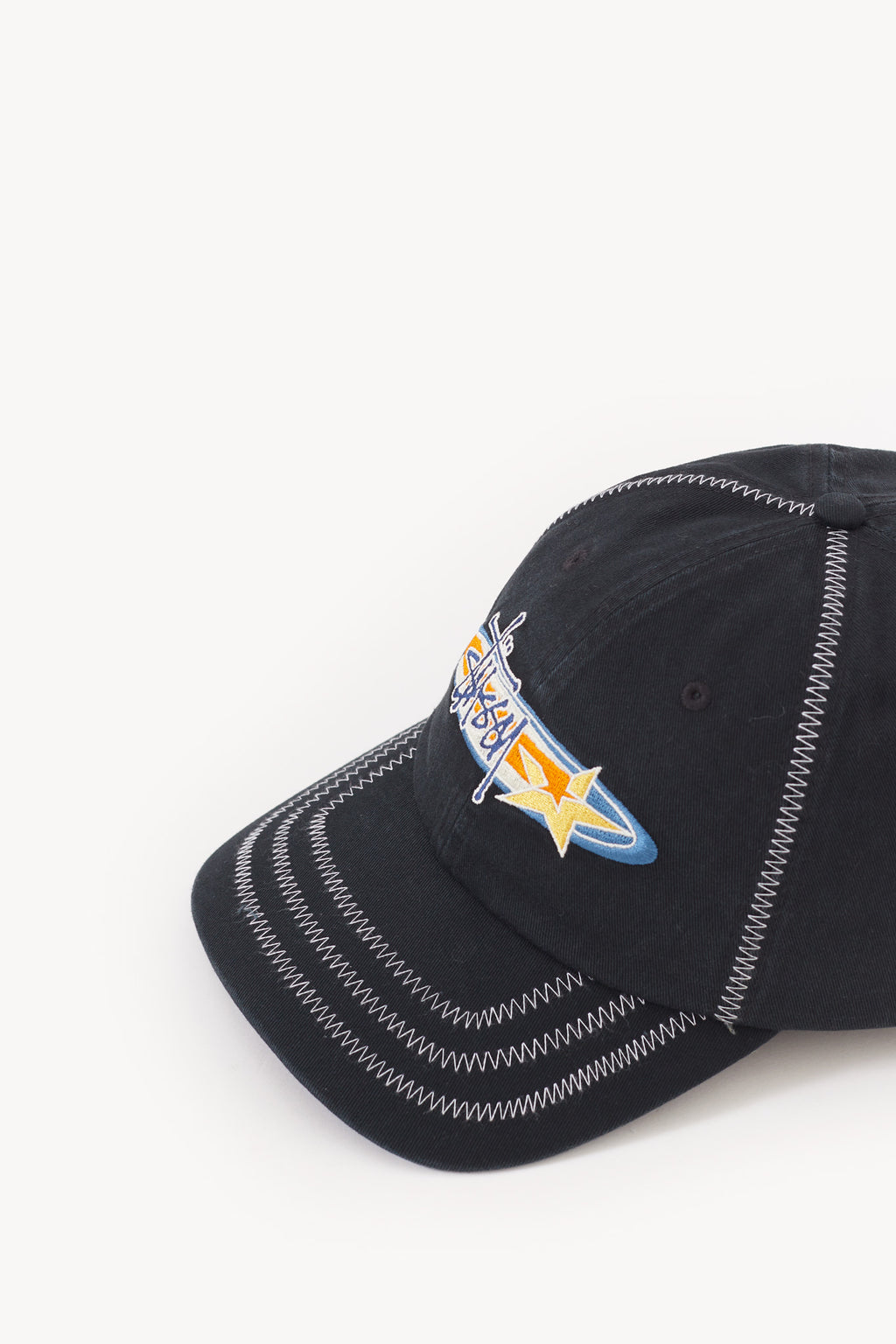 STUSSY BLACK LP OVAL STAR CAP