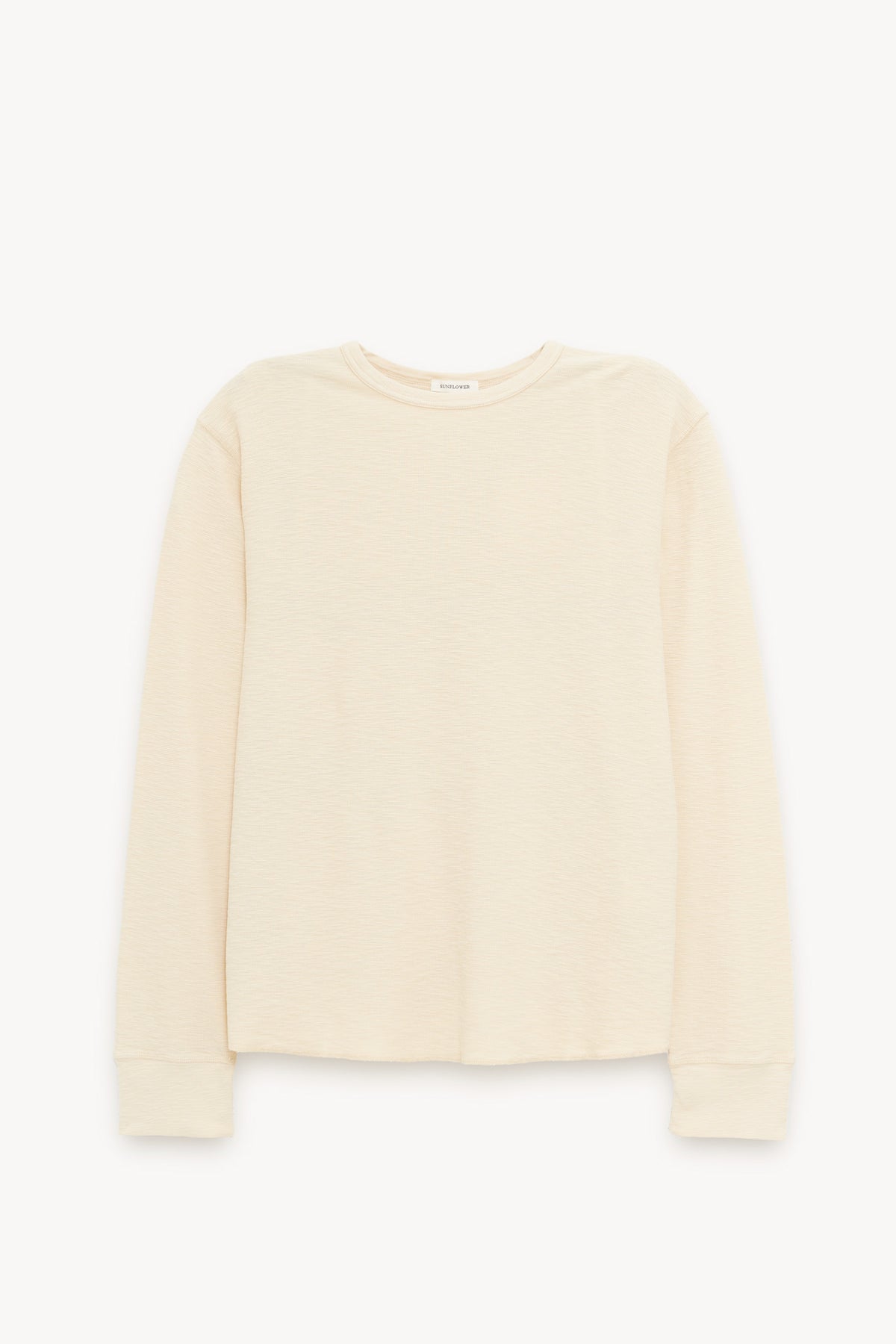 SUNFLOWER BEIGE WAFFLE LS T SHIRT