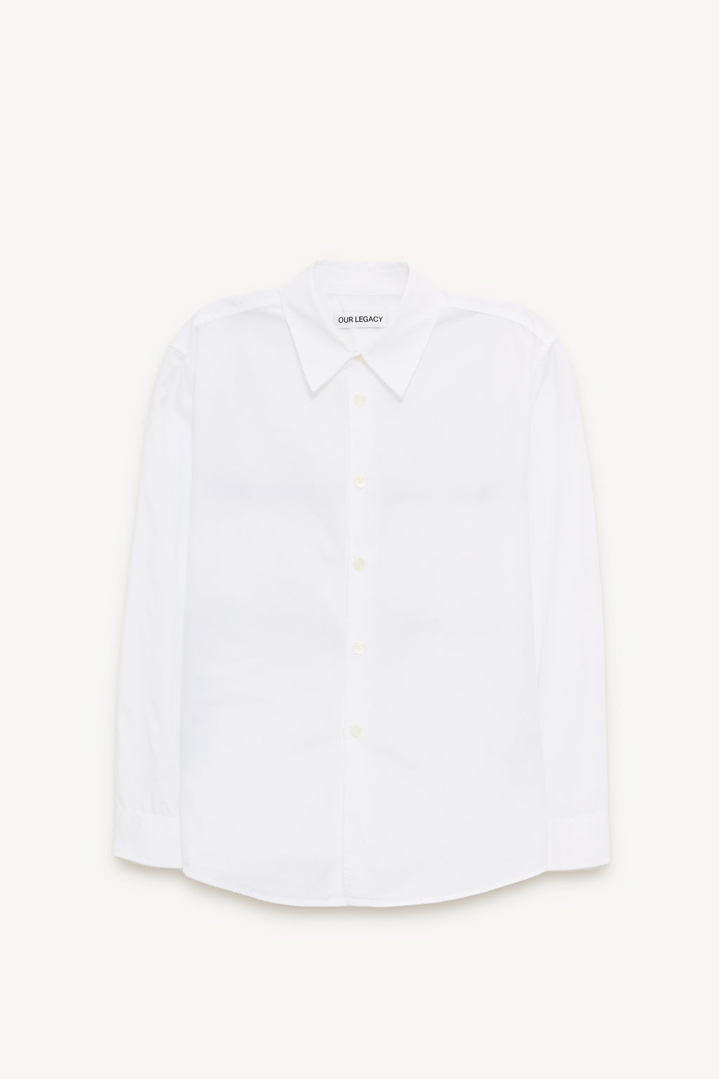 OUR LEGACY WHITE LIQUID POPLIN BEYOND SHIRT
