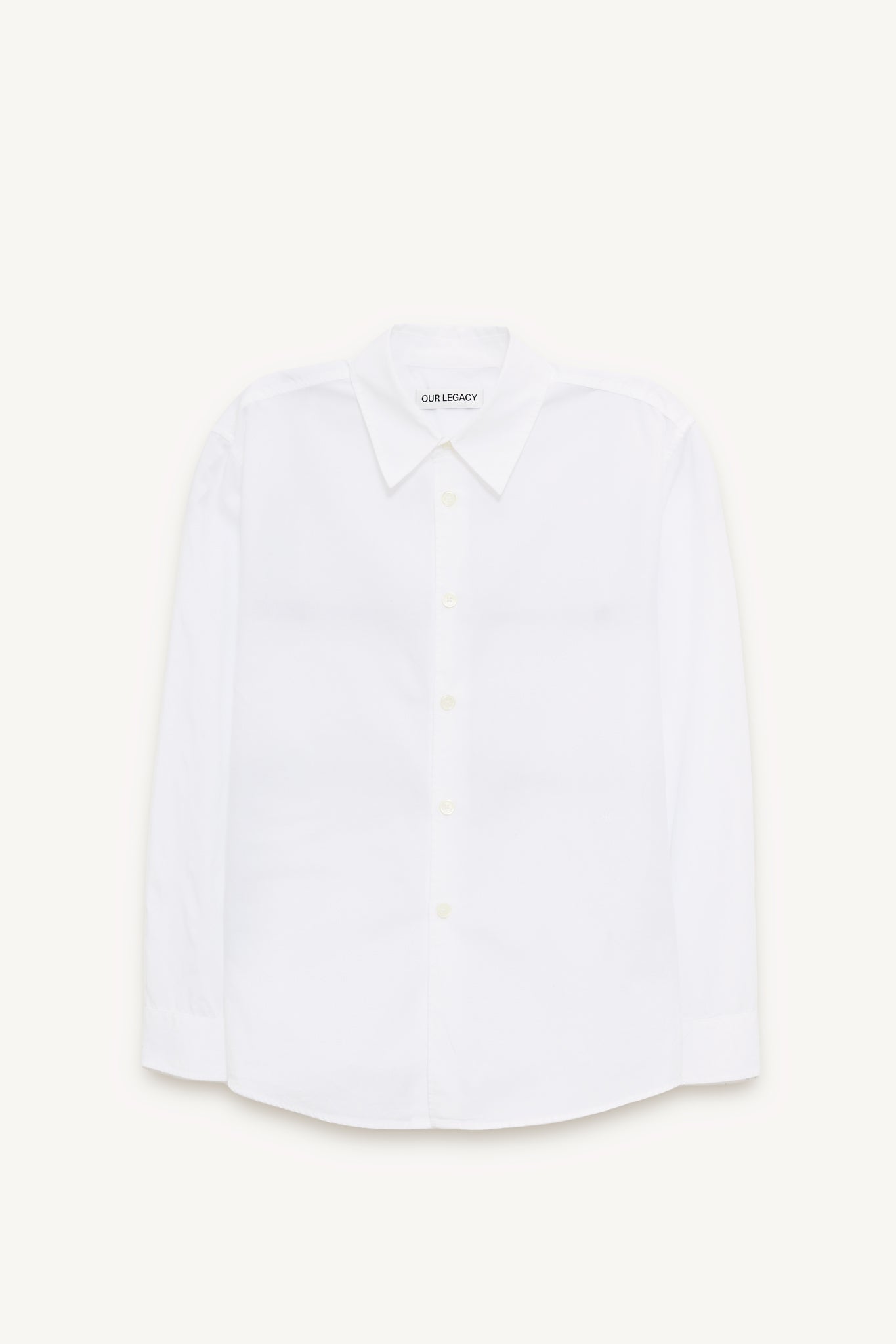 OUR LEGACY WHITE LIQUID POPLIN BEYOND SHIRT
