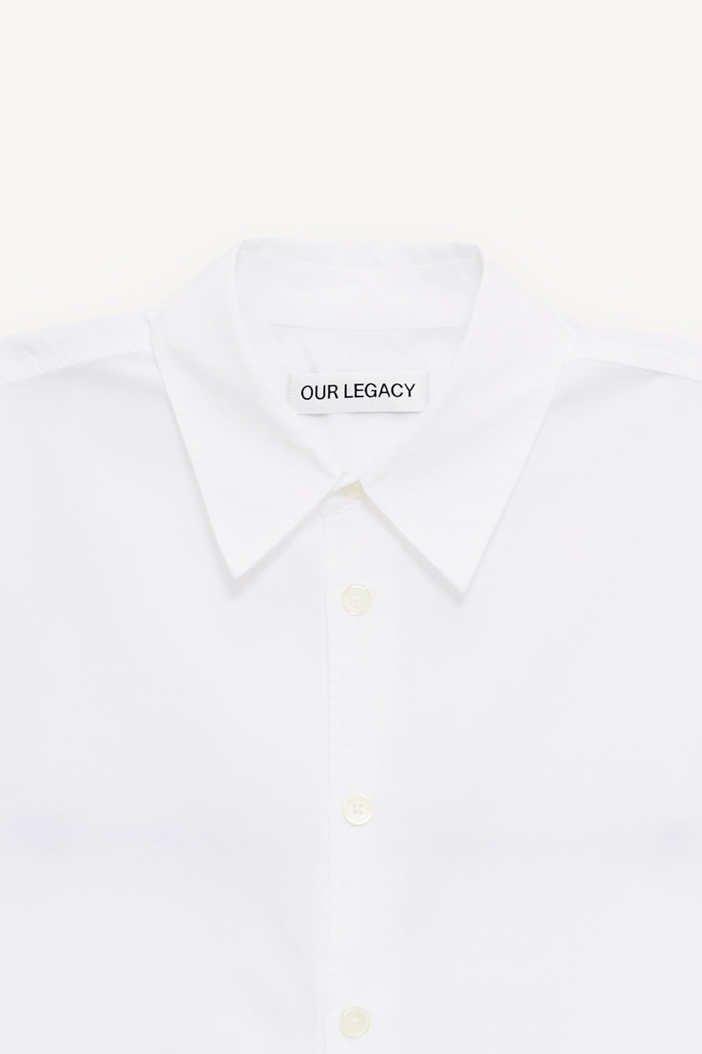 OUR LEGACY WHITE LIQUID POPLIN BEYOND SHIRT