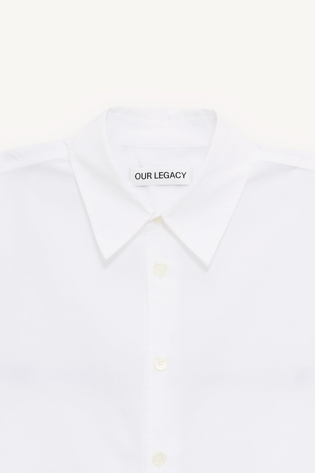OUR LEGACY WHITE LIQUID POPLIN BEYOND SHIRT