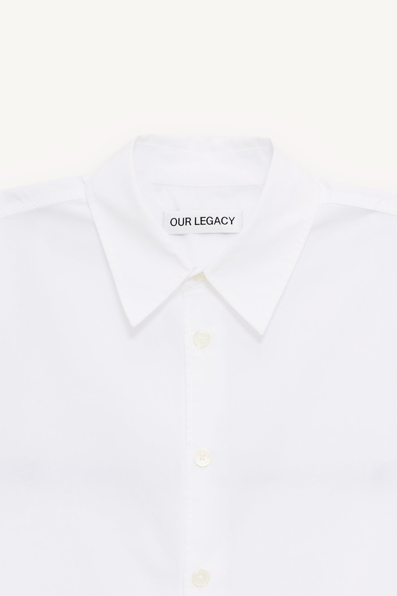 OUR LEGACY WHITE LIQUID POPLIN BEYOND SHIRT