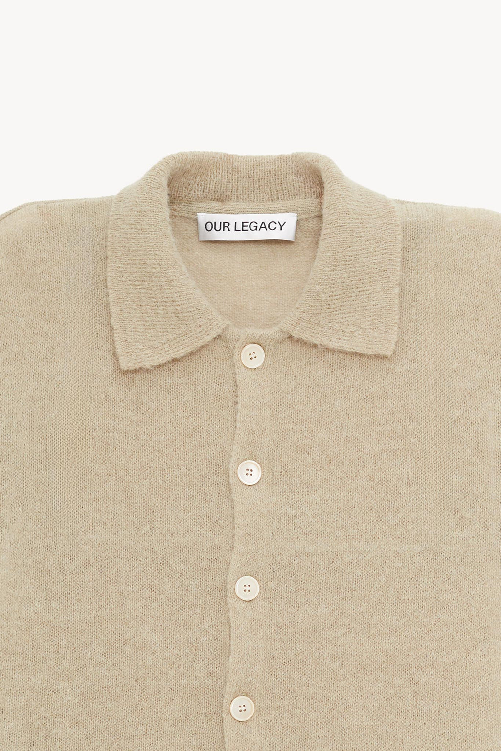 OUR LEGACY SOFT SAGE FUZZY ALPACA EVENING POLO