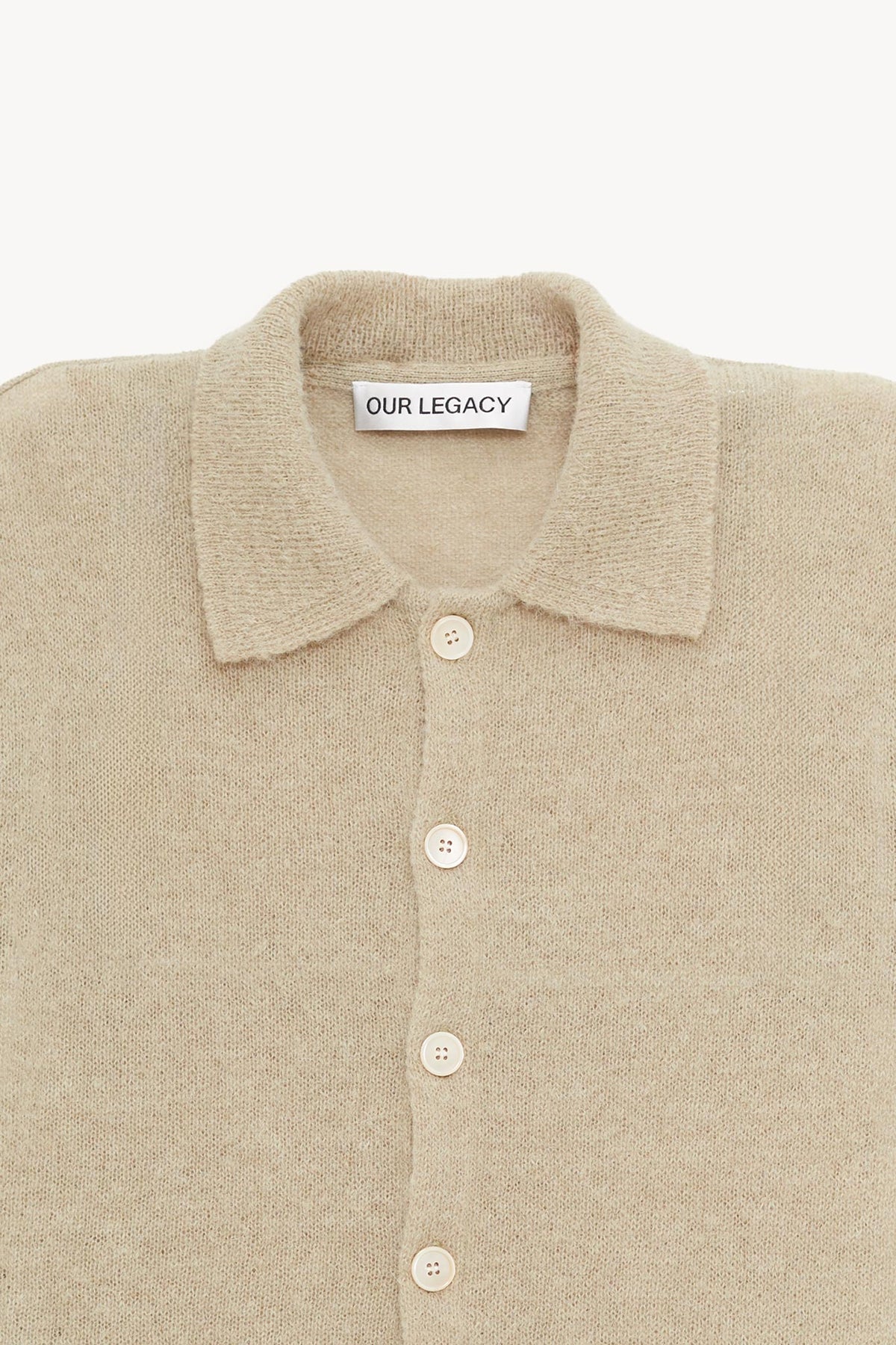 OUR LEGACY SOFT SAGE FUZZY ALPACA EVENING POLO