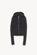 OUR LEGACY CHARCOAL MELANGE FUZZY ALPACA COMPACT HOOD