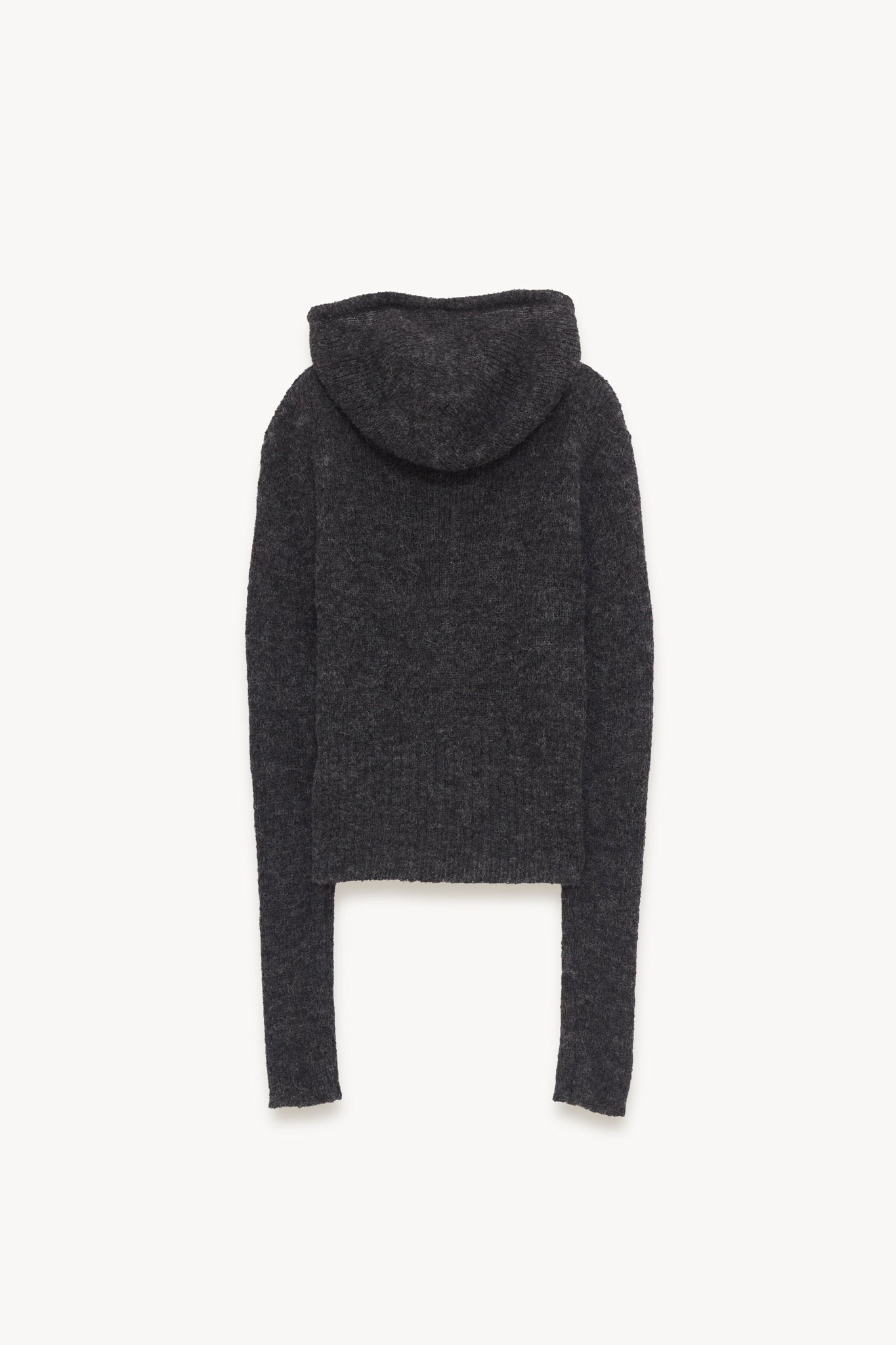 OUR LEGACY CHARCOAL MELANGE FUZZY ALPACA COMPACT HOOD