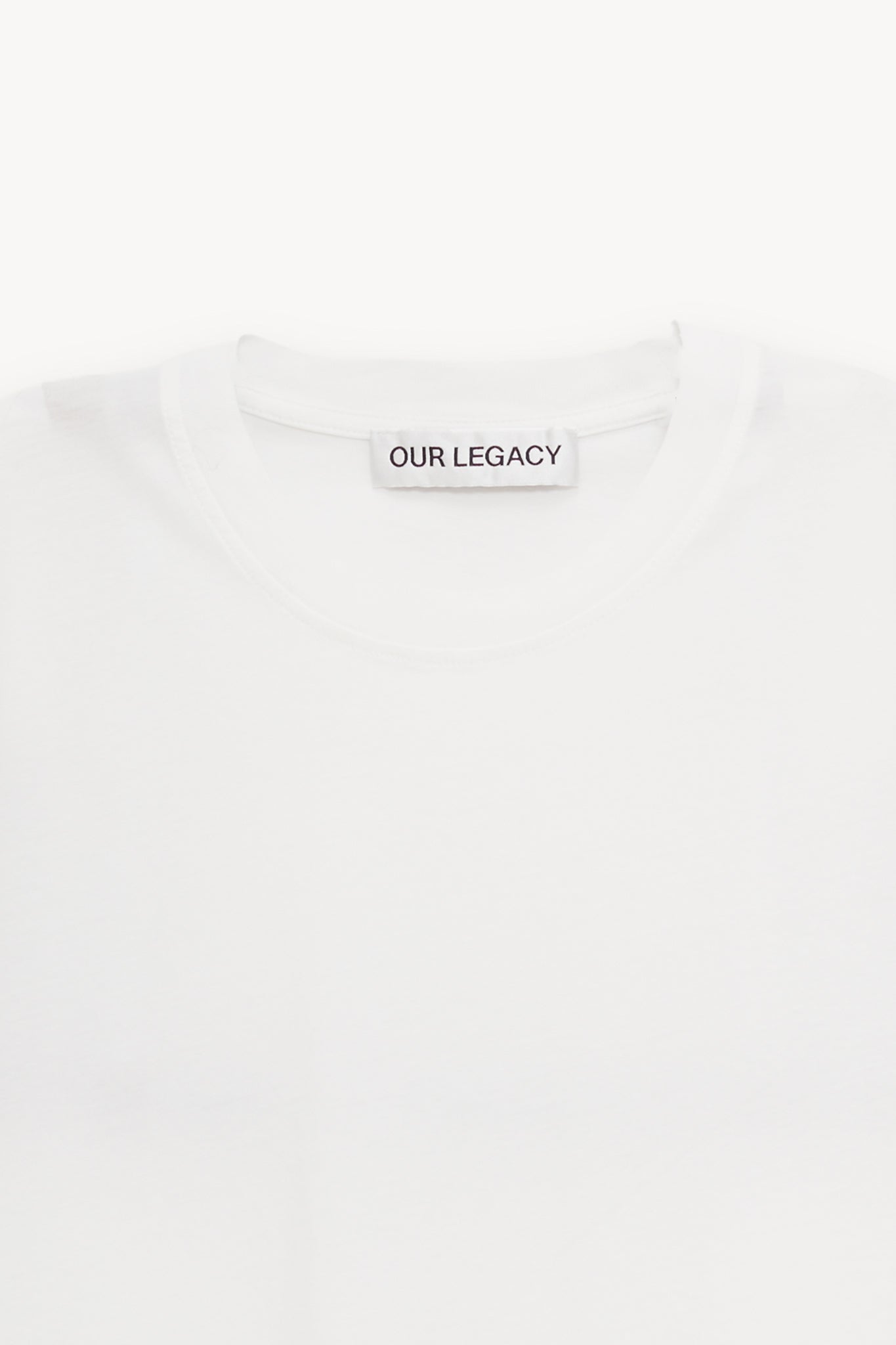 OUR LEGACY WHITE CLEAN JERSEY CLASSIC T SHIRT