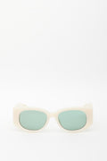 CASABLANCA CREAM OVAL WAVE SUNGLASSES