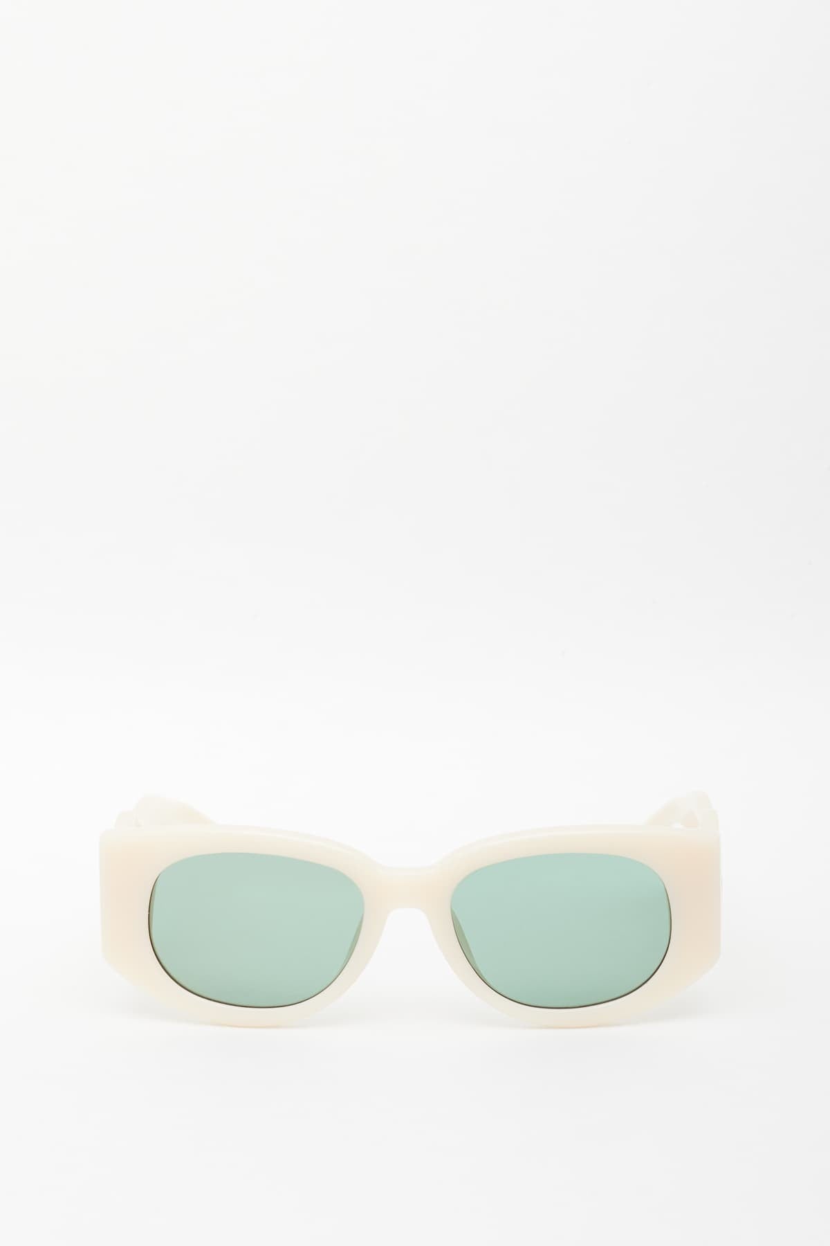 CASABLANCA CREAM OVAL WAVE SUNGLASSES